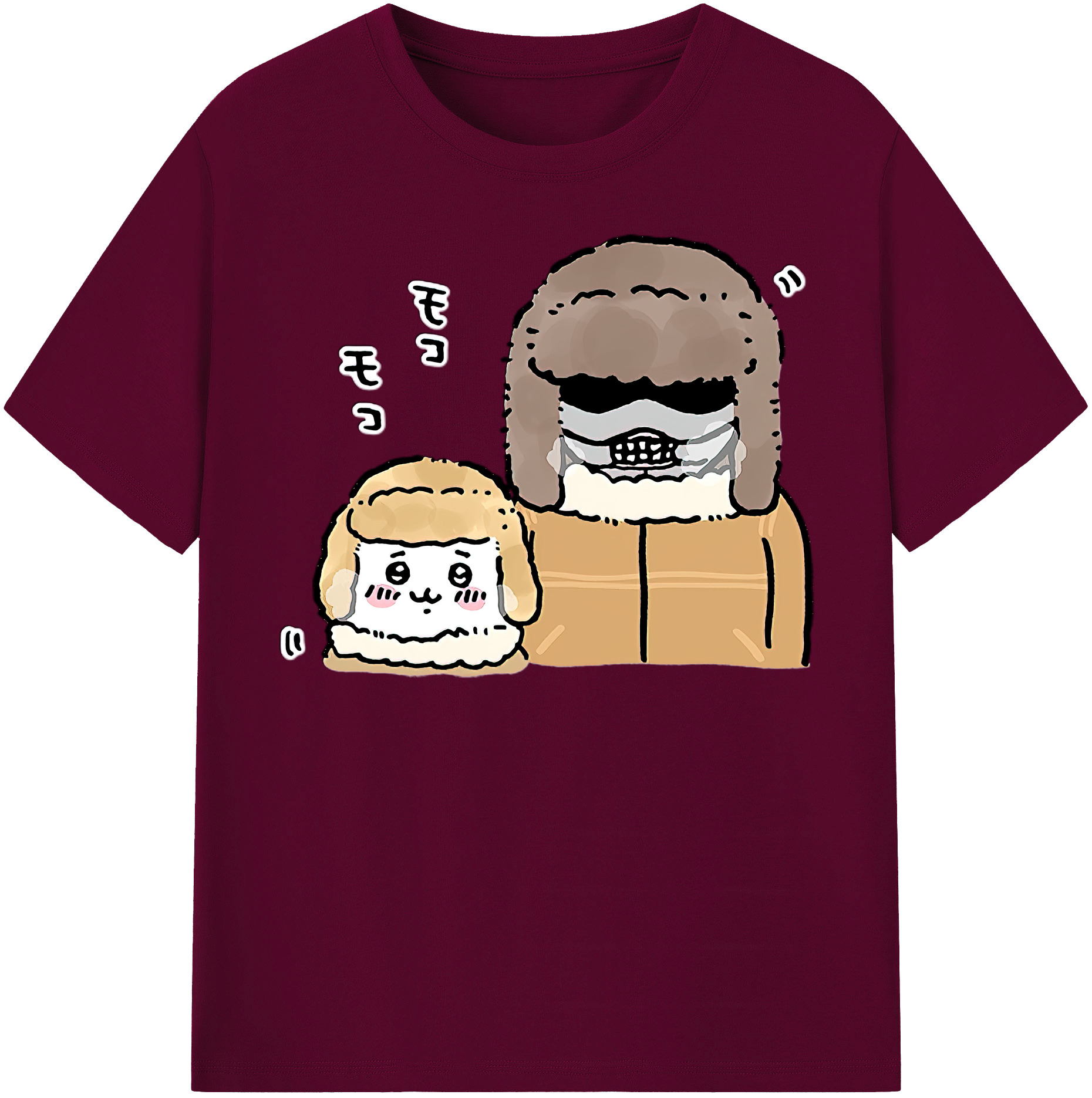 （画像用） ちいかわ 労働の鎧さん Chii-kawa Mr. Armor of Labor レディースカジュアルプリントTシャツ（綿100％）